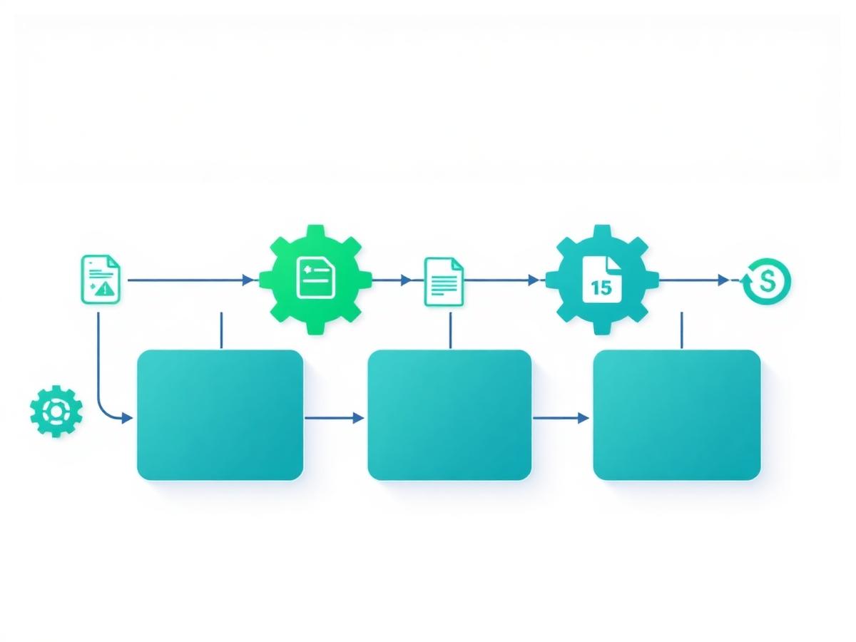 Diagrama de procesos empresariales conectados y automatizados